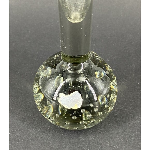 Kosta Of Sweden Controlled Bubble Vase Partial Original StIcker Champagne VTG - Picture 3 of 3